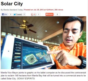 manila vice mayor isko moreno supports manila solar city manila bay reclamation project